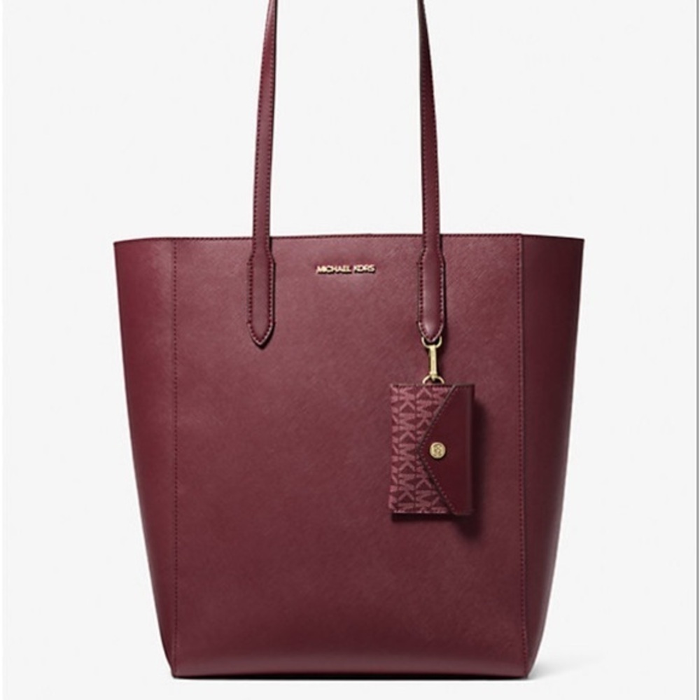 Michael Kors Vincent Large Saffiano Leather Tote Bag With Card Case